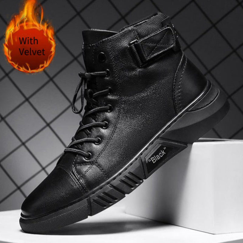 حذاء بأربطة مرتفعة: أناقة ودوام