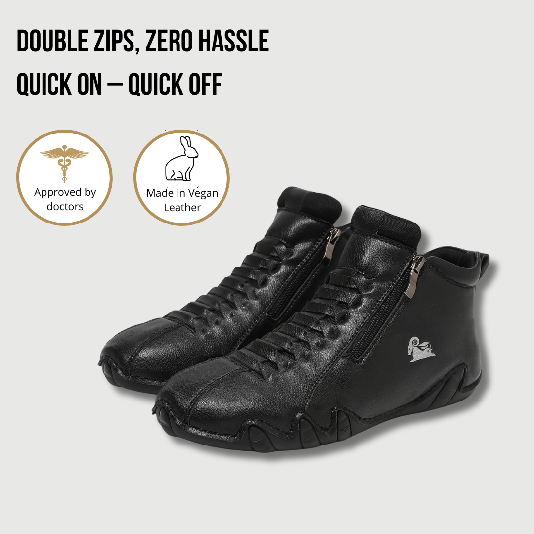 VogBeck 2.0 – Åndbare Orthopædiske Sko med Dobbelt Lynlås Komfort 